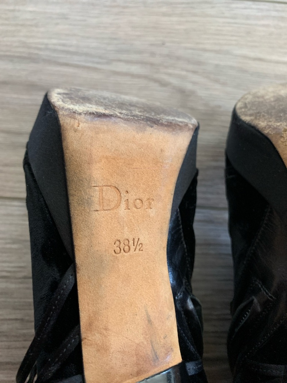 Christian Dior Black Velvet Platform Stiletto Booties - ready for a good home - Picture 6 of 7